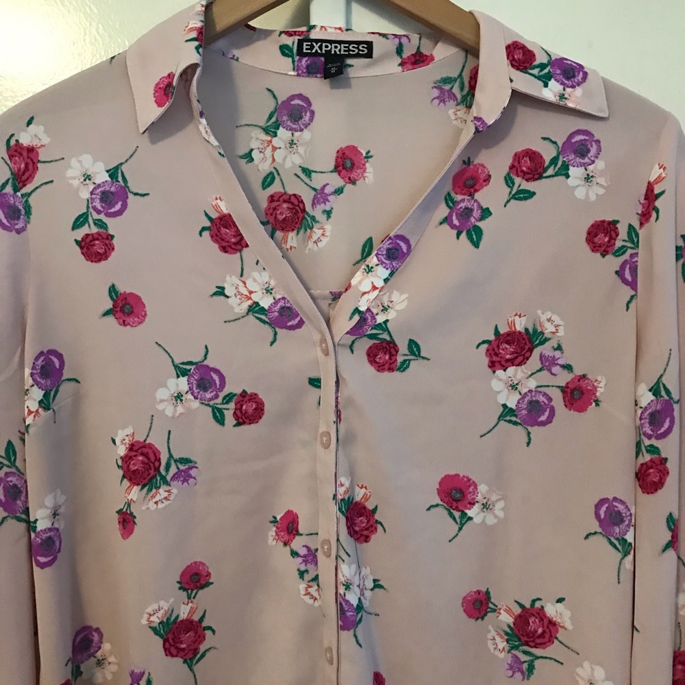 Express Balloon Sleeves Floral Blouse View 4